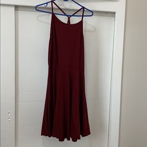 Burgundy mini dress